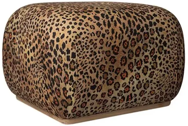 Nyala Safari Spot Ottoman - Gold Linen - Ngala Trading Co.