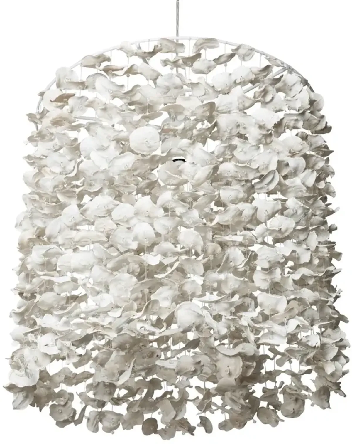 Jacaranda Pod Snowflake Chandelier - White - Ngala Trading Co.