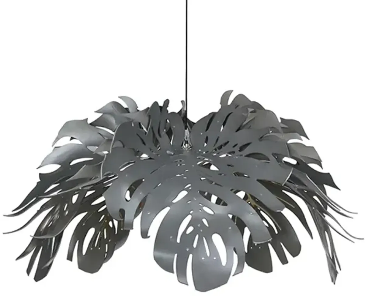 Delicious Monstera Leather Pendant - Ngala Trading Co. - Gray