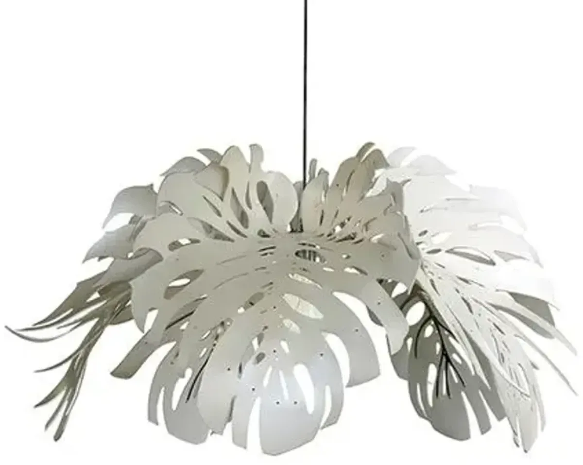 Delicious Palm Leather Chandelier - Ngala Trading Co. - Ivory