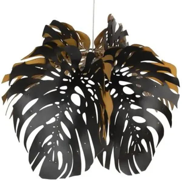 Delicious Monstera Leather Pendant - Ngala Trading Co. - Black
