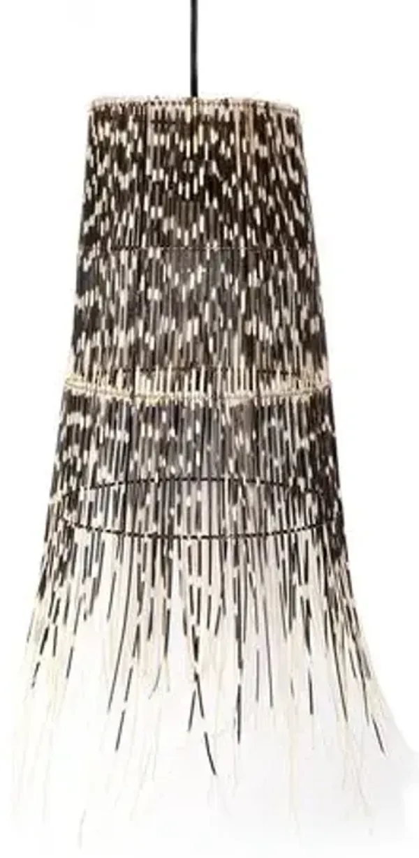 Porcupine Quill Cone Pendant - Black - Ngala Trading Co.