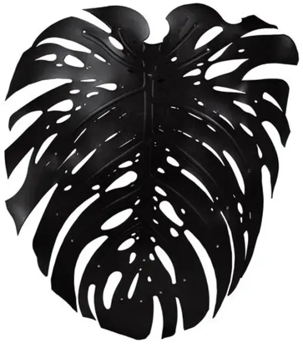 Delicious Monstera Leather Wall Sconce - Ngala Trading Co. - Black