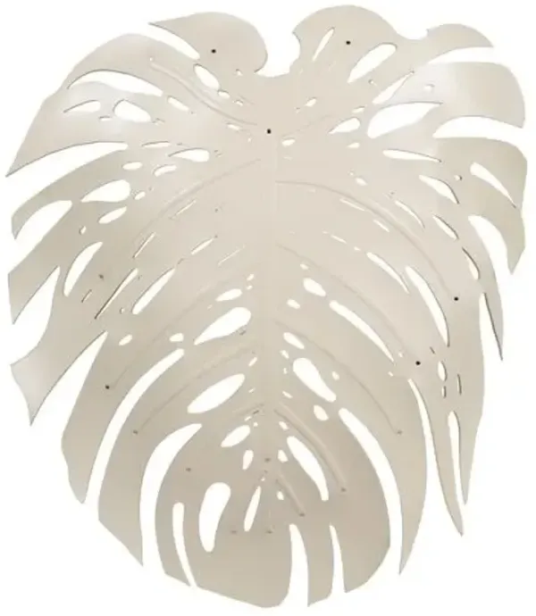 Delicious Monstera Leather Wall Sconce - Ngala Trading Co. - Ivory