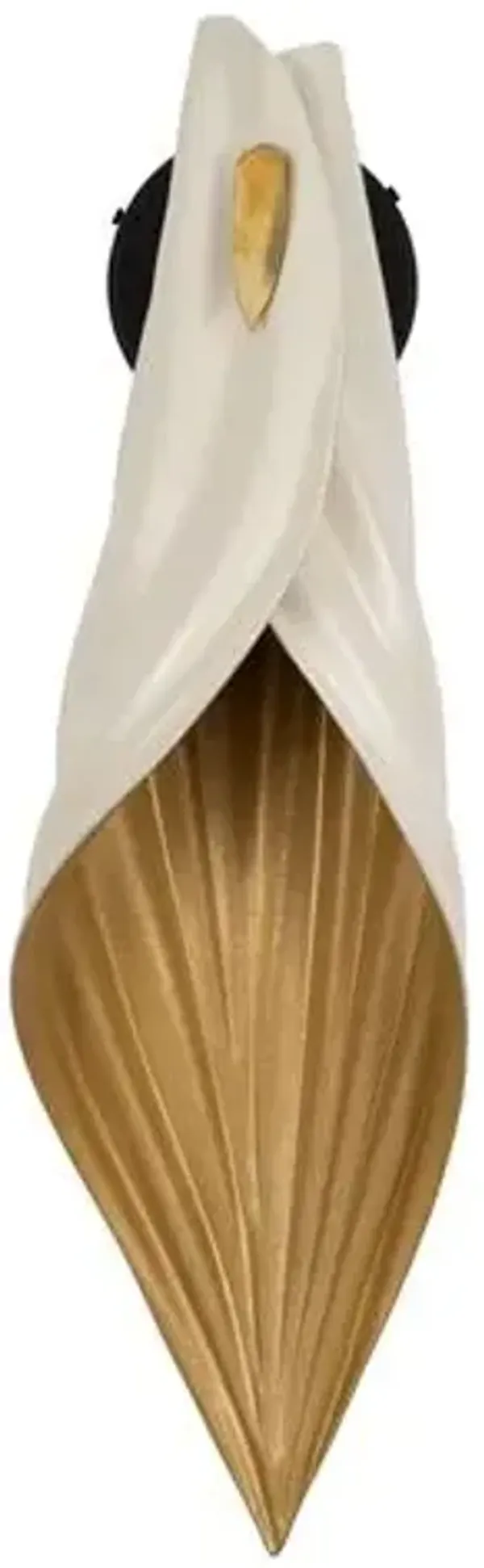 Blade Pressed Leather Wall Sconce - Ngala Trading Co. - Ivory