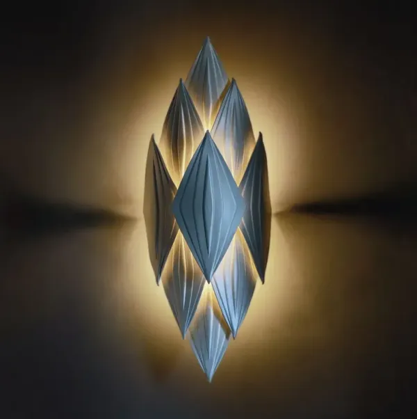 Mamba Embossed Leather Wall Sconce - Ngala Trading Co. - Ivory