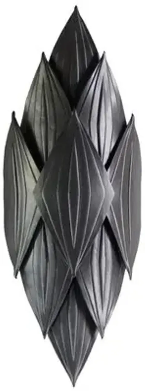 Mamba Embossed Leather Wall Sconce - Ngala Trading Co. - Black