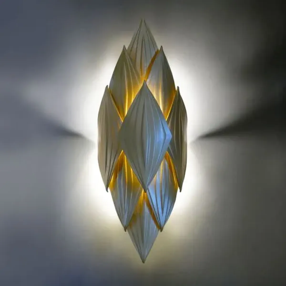 Mamba Embossed Leather Wall Sconce - Ngala Trading Co. - Gold