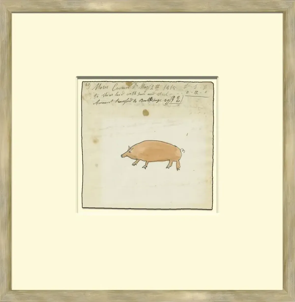 Pig Mennonite Ledger Drawing