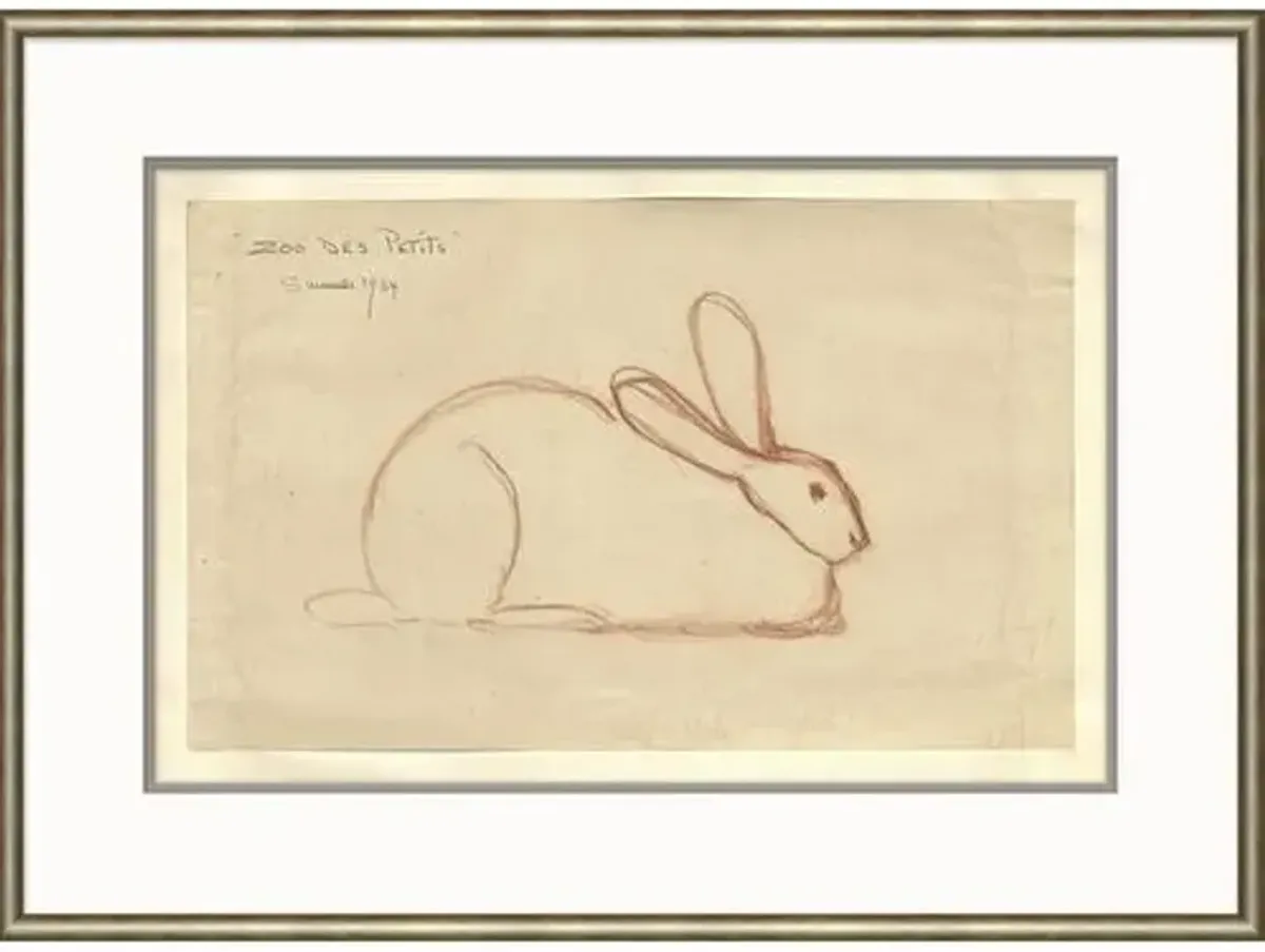 At the Zoo Sketch Series - Laying Bunny - Soicher Marin - Brown