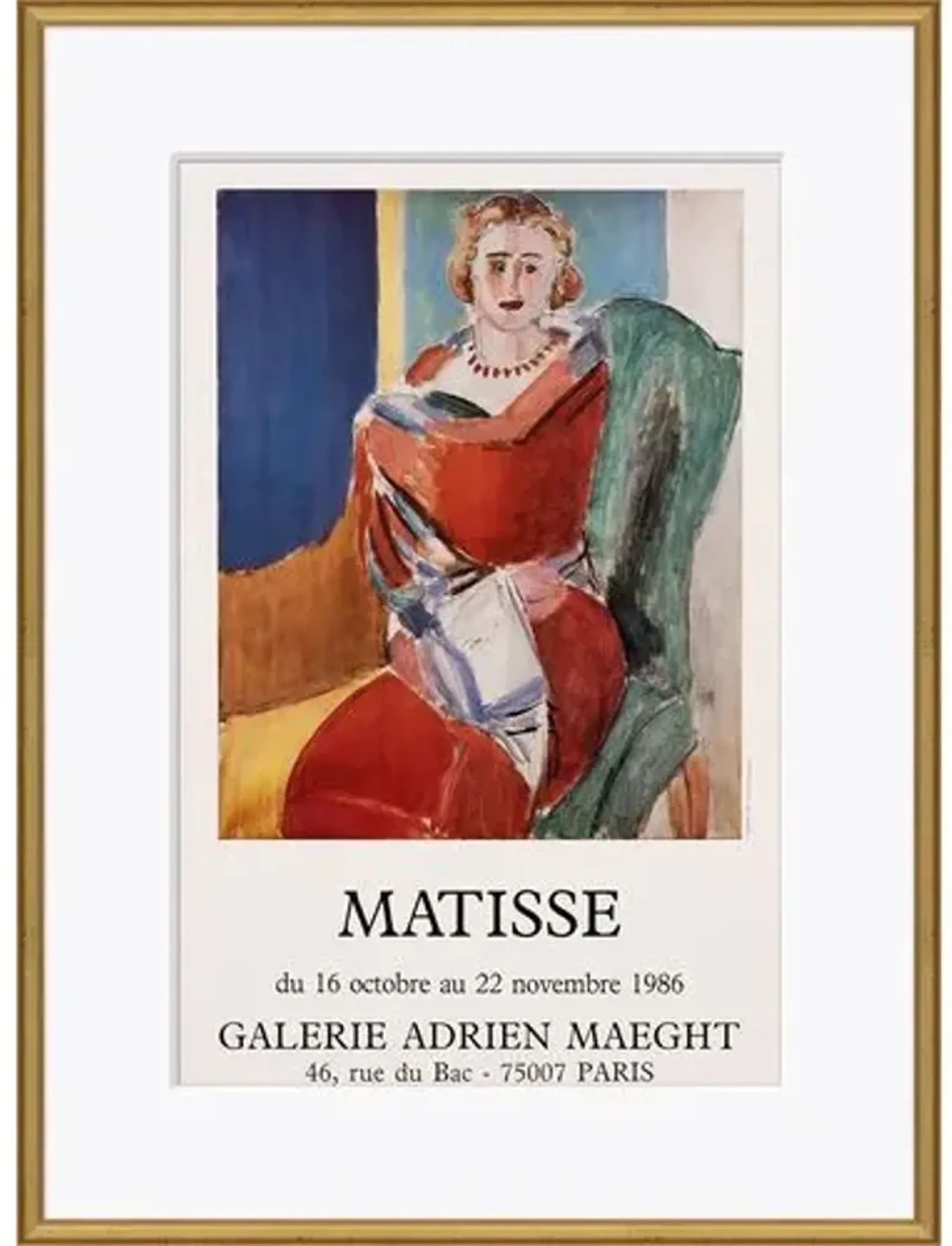 Matisse Art Exhibition Poster From Galerie Maeght 1986 - Soicher Marin - Multi