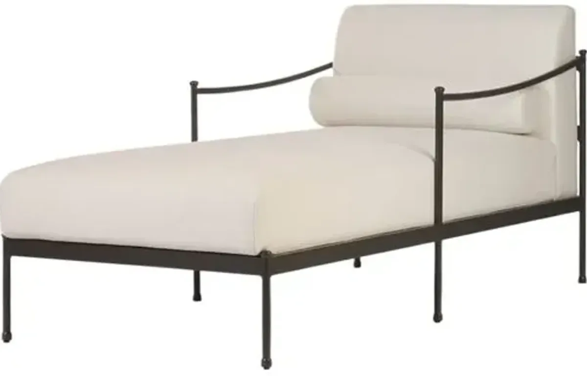 Granger Outdoor Chaise - Bombay Flax - Amber Lewis x Four Hands - Beige - Comfortable, Sturdy, Stylish