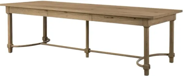 Edison Dining Table, Worn Oak Veneer