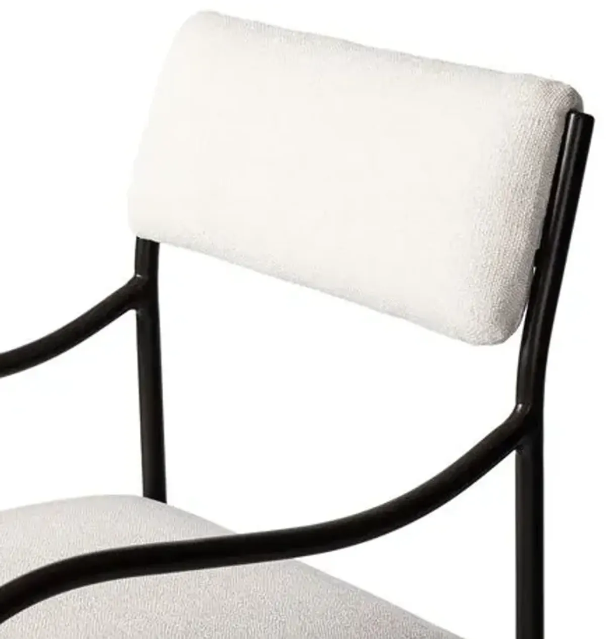 Nevin Outdoor Aluminum Dining Chair - Alessi Linen - Amber Lewis x Four Hands - White