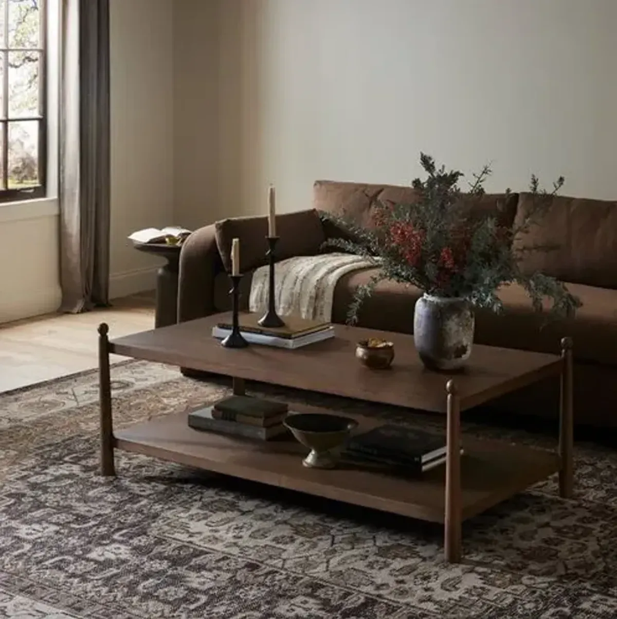 Eldridge Coffee Table - Amber Ash - Amber Lewis x Four Hands - Brown