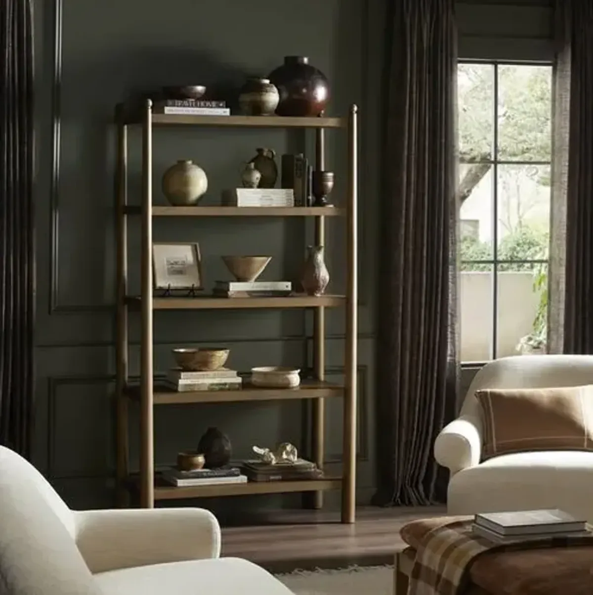 Eldridge 5-Shelf Bookcase - Amber Lewis x Four Hands