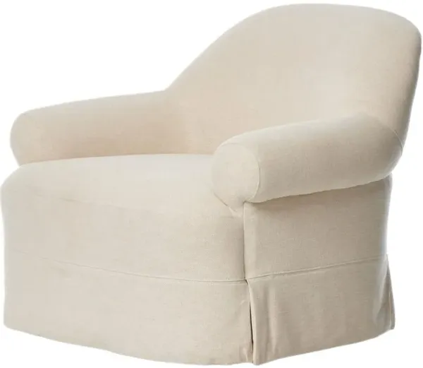 Arden Swivel Chair, Bergamo Parchment Linen