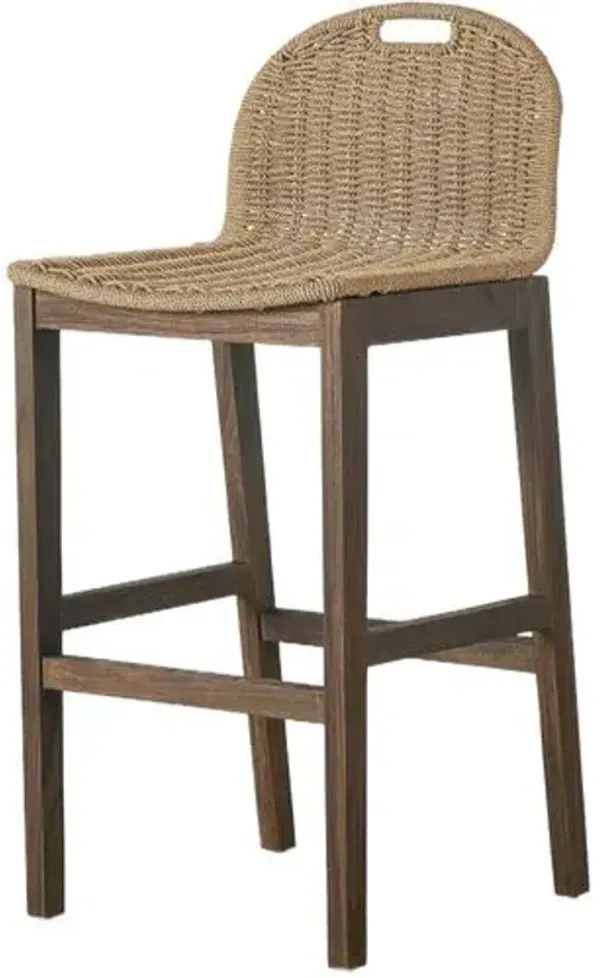 Tiffer Bar Stool - Textured Natural - Amber Lewis x Four Hands - Brown