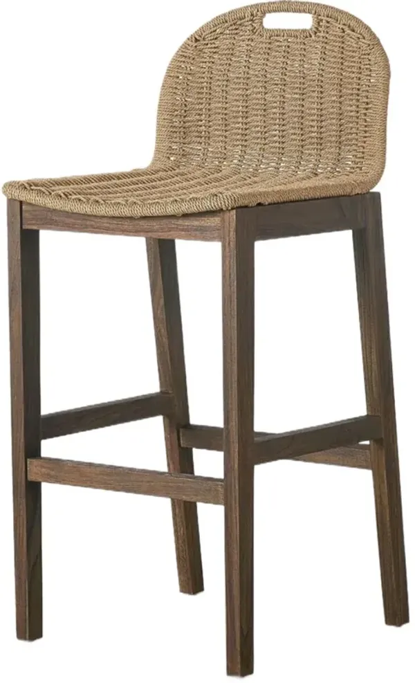Tiffer Woven Bar Stool, Textured Natural