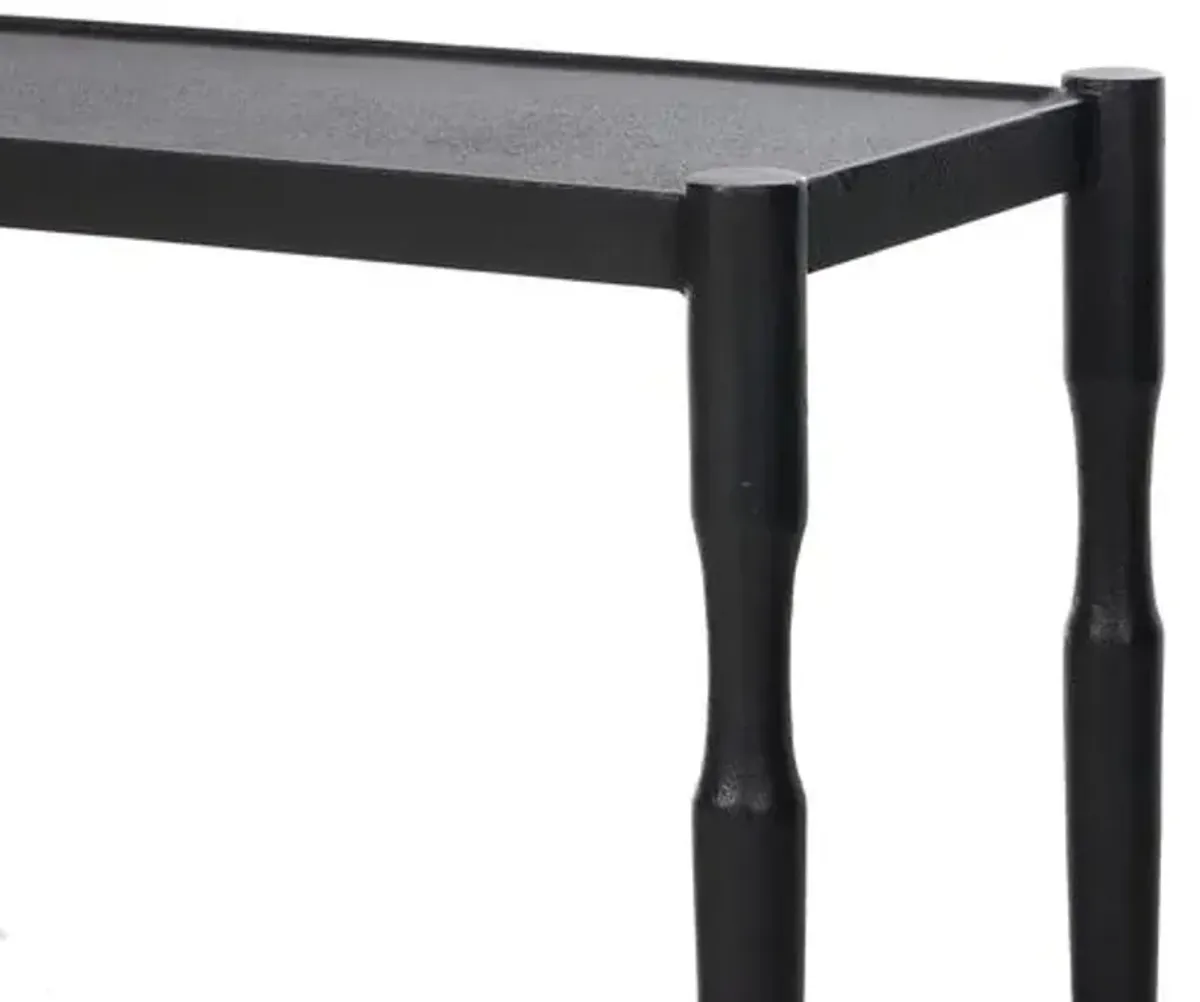 Augusta Console Table - Textured Iron - Amber Lewis x Four Hands - Black