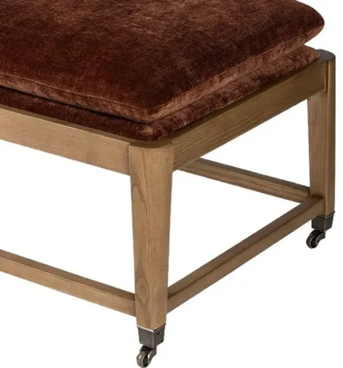 Eleanor Velvet Accent Bench - Altair Sienna - Amber Lewis x Four Hands - Brown