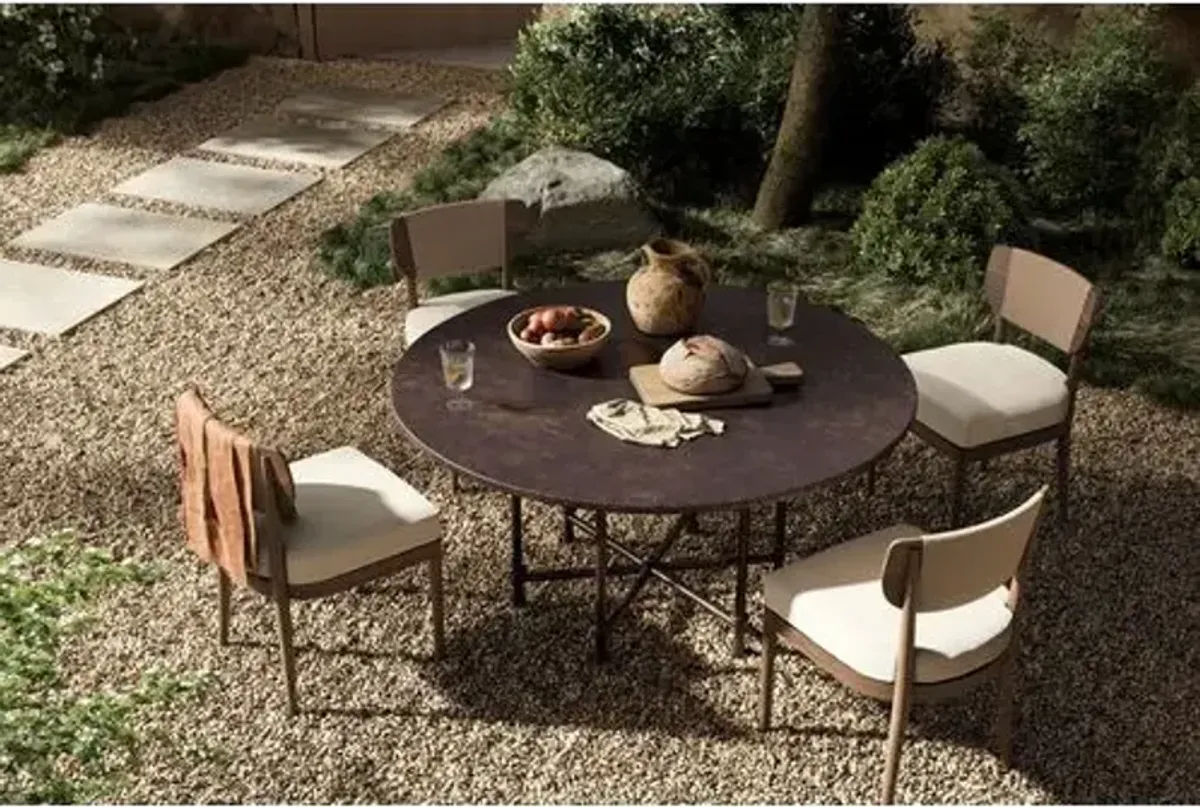 Leblanc Outdoor Dining Table - Distressed Bronze - Amber Lewis x Four Hands