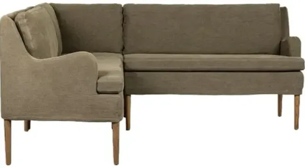 Aurelia 76” Broadway Coffee L-Shaped Dining Banquette by Mathis - Main Image