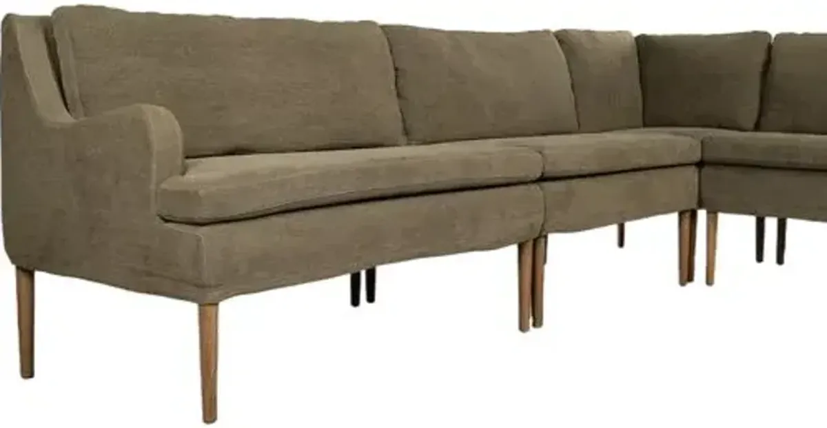 Aurelia Dining Banquette L-Shape - Amber Lewis x Four Hands - Green