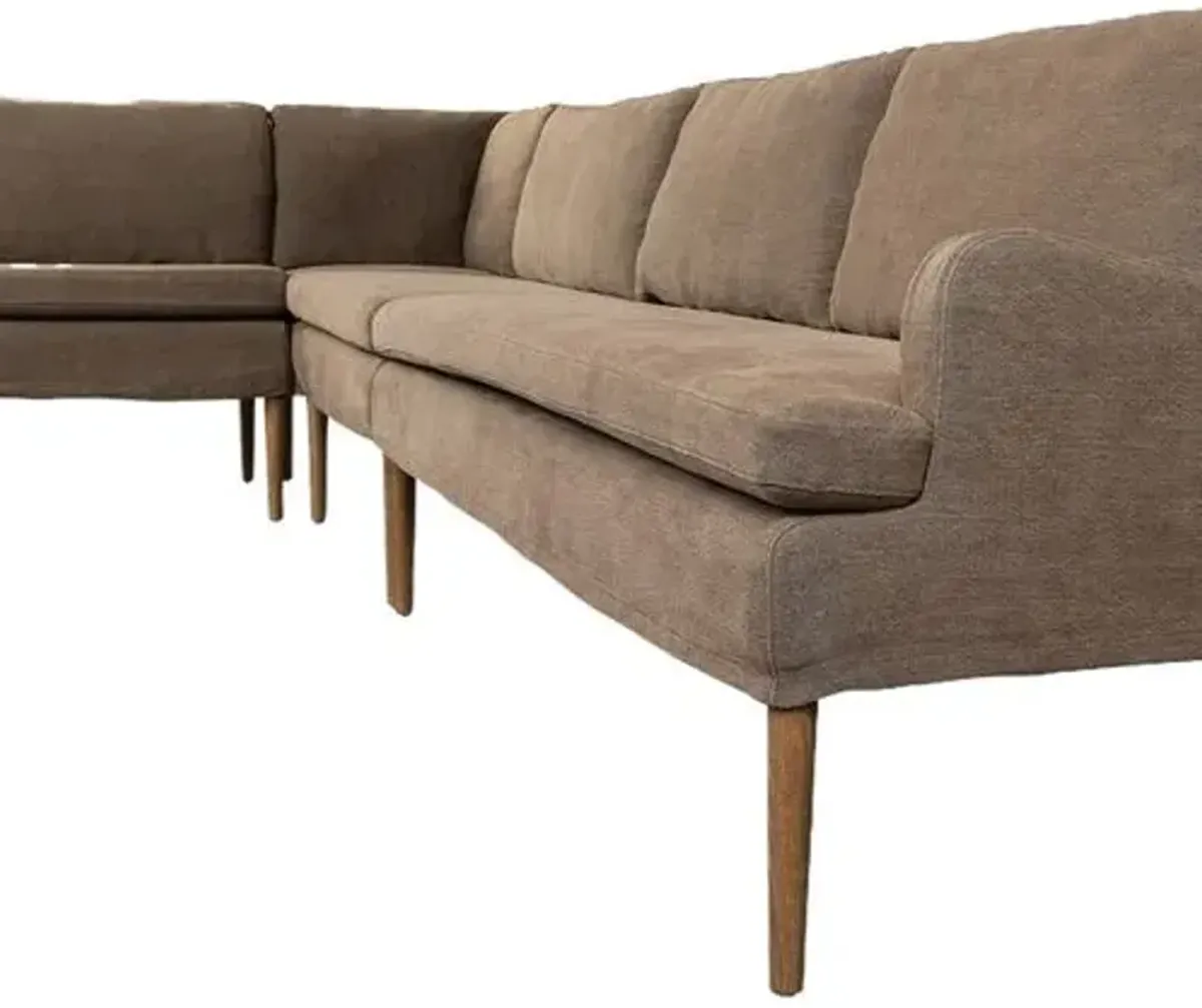 Aurelia Dining Banquette L-Shape - Amber Lewis x Four Hands - Brown