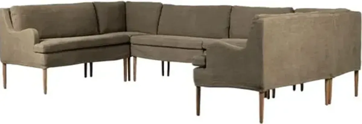 Aurelia Dining Banquette U-Shape - Amber Lewis x Four Hands - Green
