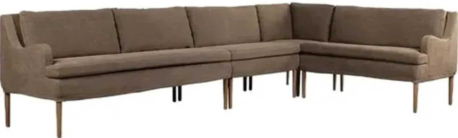 Aurelia Dining Banquette L-Shape - Amber Lewis x Four Hands - Brown