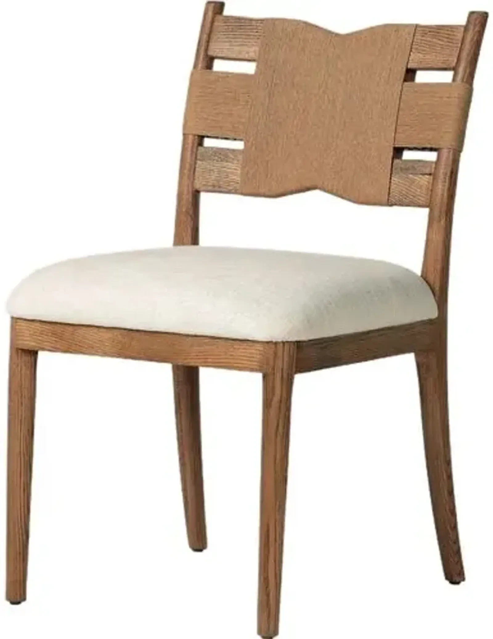 Tova Dining Chair - Bergamo Parchment Linen/Paper Cord - Amber Lewis x Four Hands - Beige