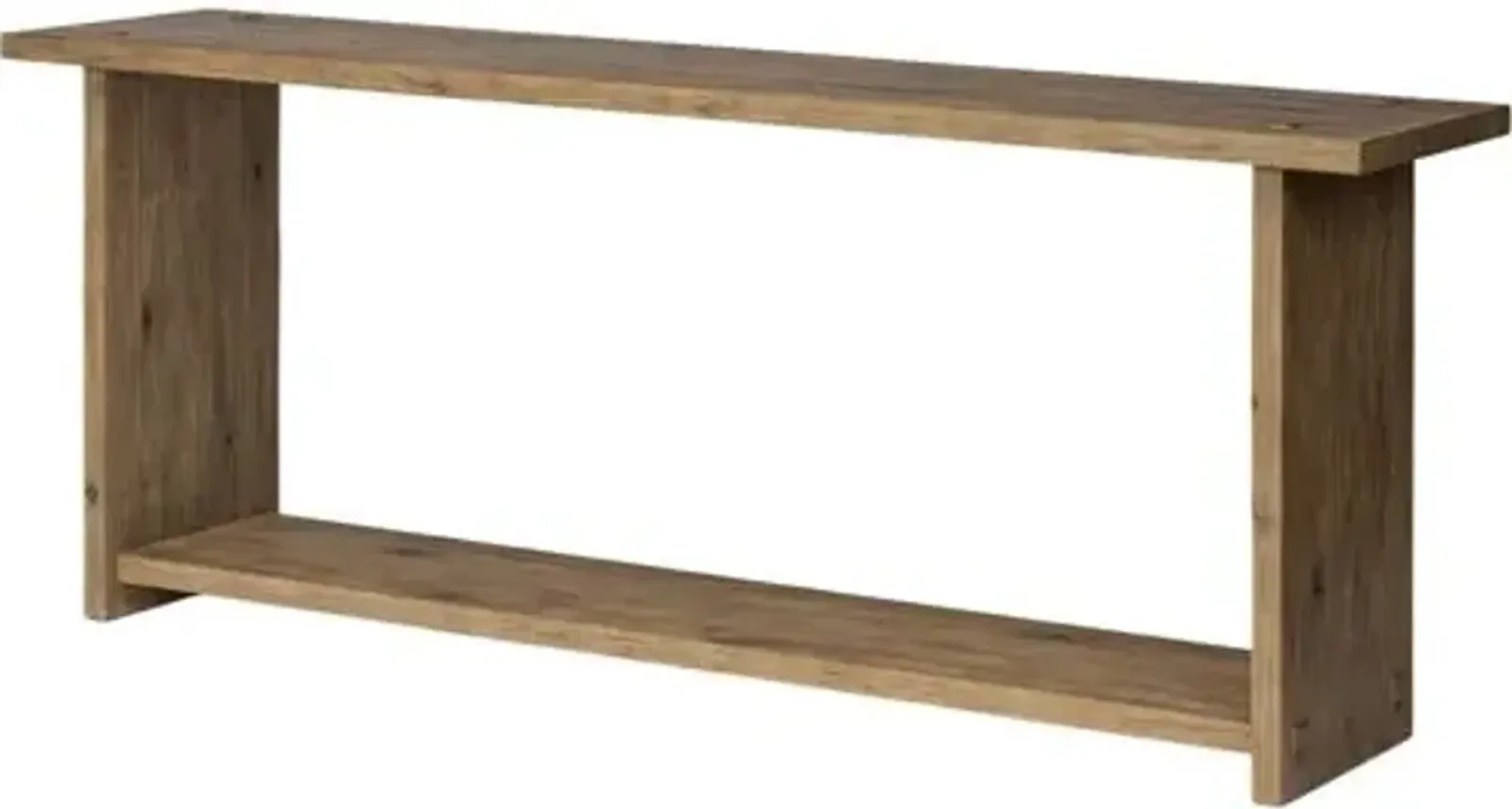 Zeno Console Table - Distressed Blonde Oak - Amber Lewis x Four Hands - Brown