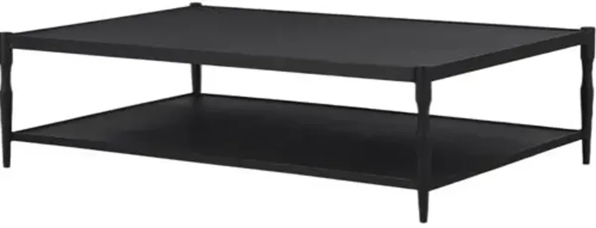 Augusta Coffee Table - Textured Iron - Amber Lewis x Four Hands - Black