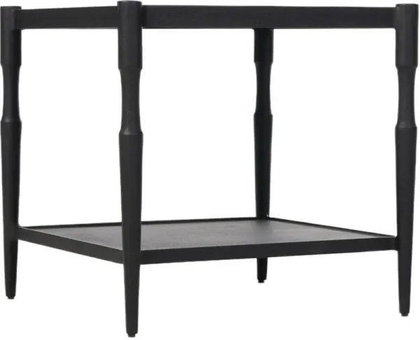 Augusta End Table, Textured Iron