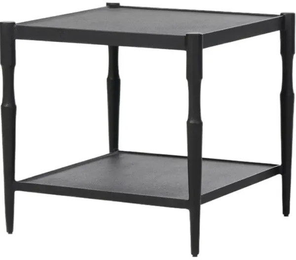 Augusta End Table, Textured Iron