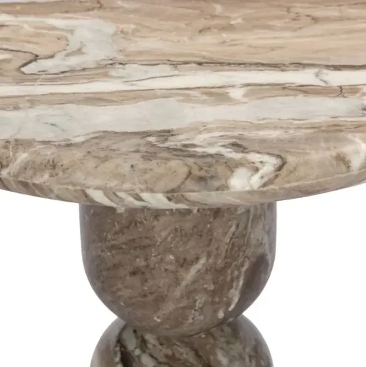 Figueroa End Table - Sawar Marble - Amber Lewis x Four Hands - Brown