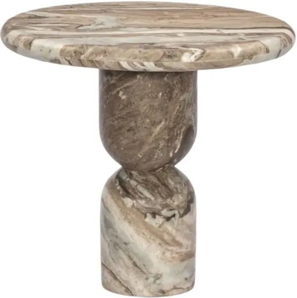 Figueroa End Table - Sawar Marble - Amber Lewis x Four Hands - Brown