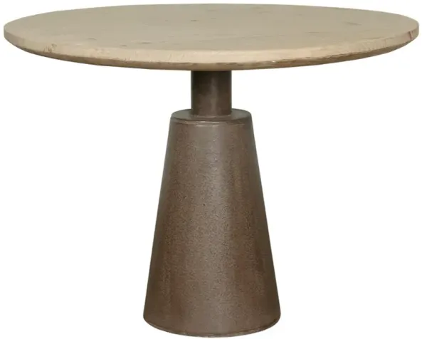 Carlena 39" Round Pedestal Table, Weathered Natural