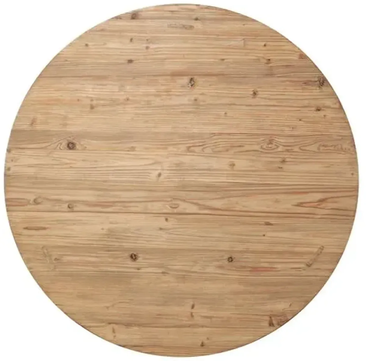 Zena 48" Round Coffee Table - Natural Reclaimed Pinewood - Handcrafted - Brown