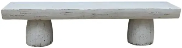 Alfie 68" Bench Table, Distressed White