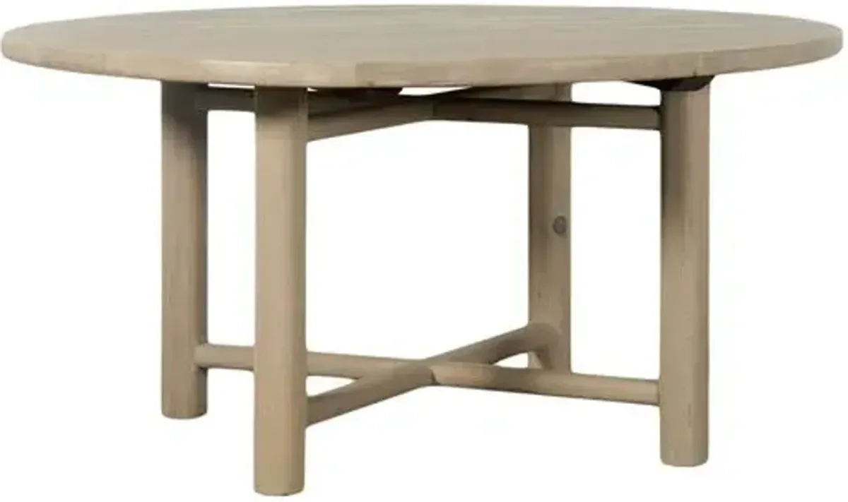 Alfie 60" Round Dining Table - Natural Reclaimed Pinewood