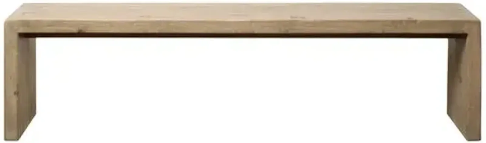 Jordana 70" Bench - Natural Reclaimed Pinewood - Handcrafted - White