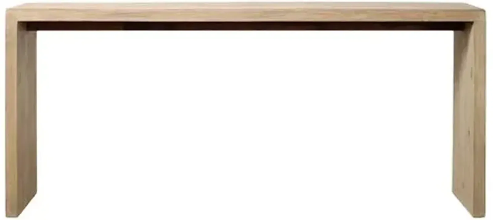 Jordana 72" Console Table - Natural Reclaimed Pinewood - Handcrafted - White