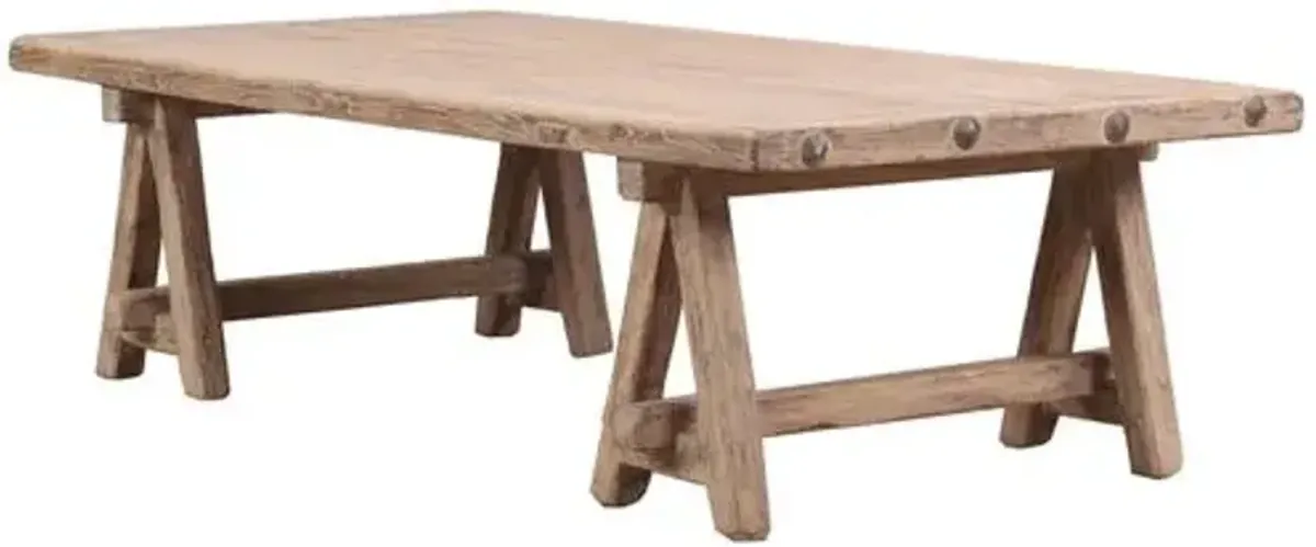 Liora Coffee Table - Natural Reclaimed Pinewood - Brown