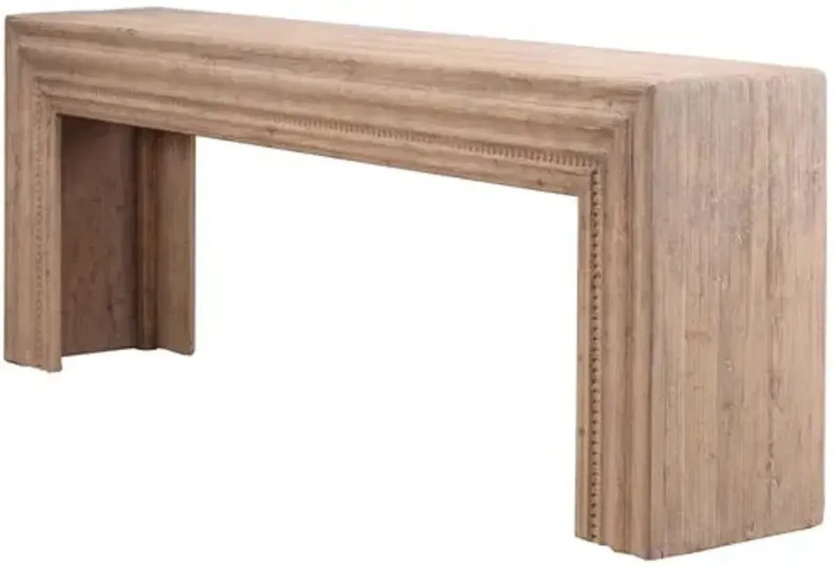 Mindie Console Table - Natural Reclaimed Pinewood - Brown