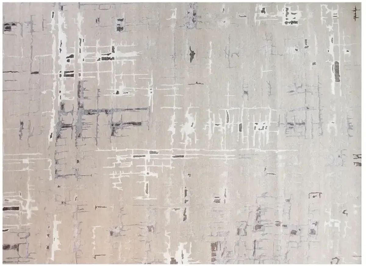 Diamond Rug, Gray, 9x12