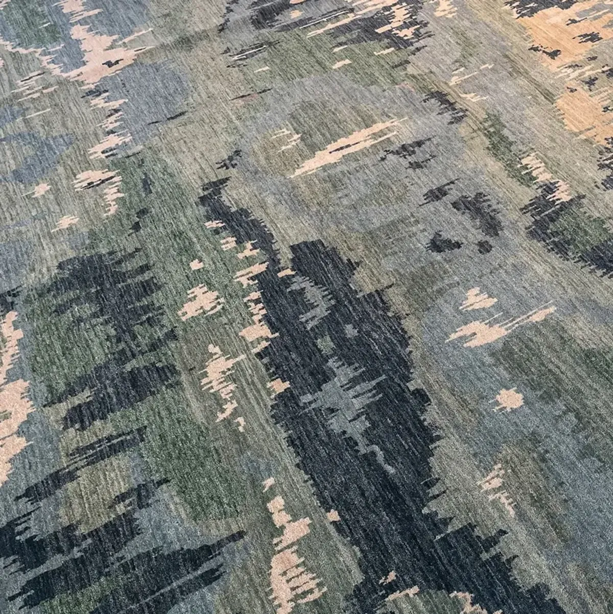 Cascade Rug, 9x12, Green/Blue