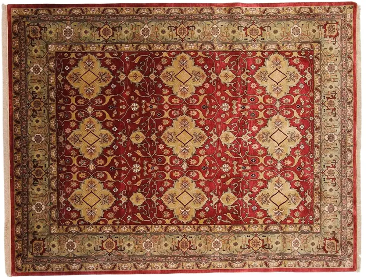 Bita Rug, 4x6, Rose/Sage