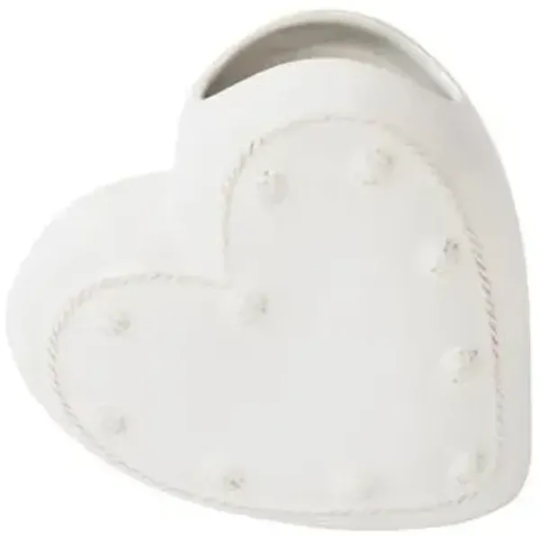 Berry and Thread 6" Heart Vase - Whitewash - Juliska
